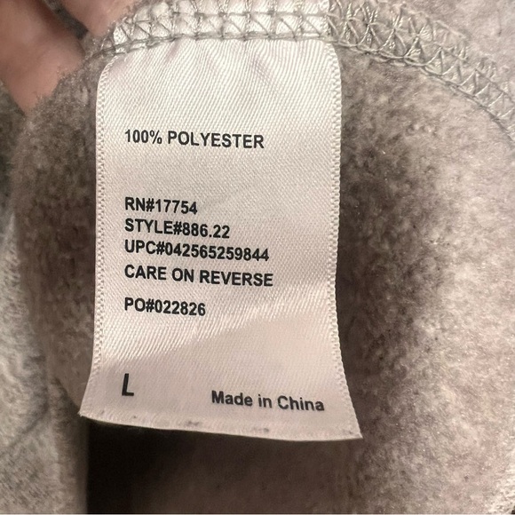 Polar King quarter zip mock neck fleece interior pullover w/pocket size large - Picture 8 of 12